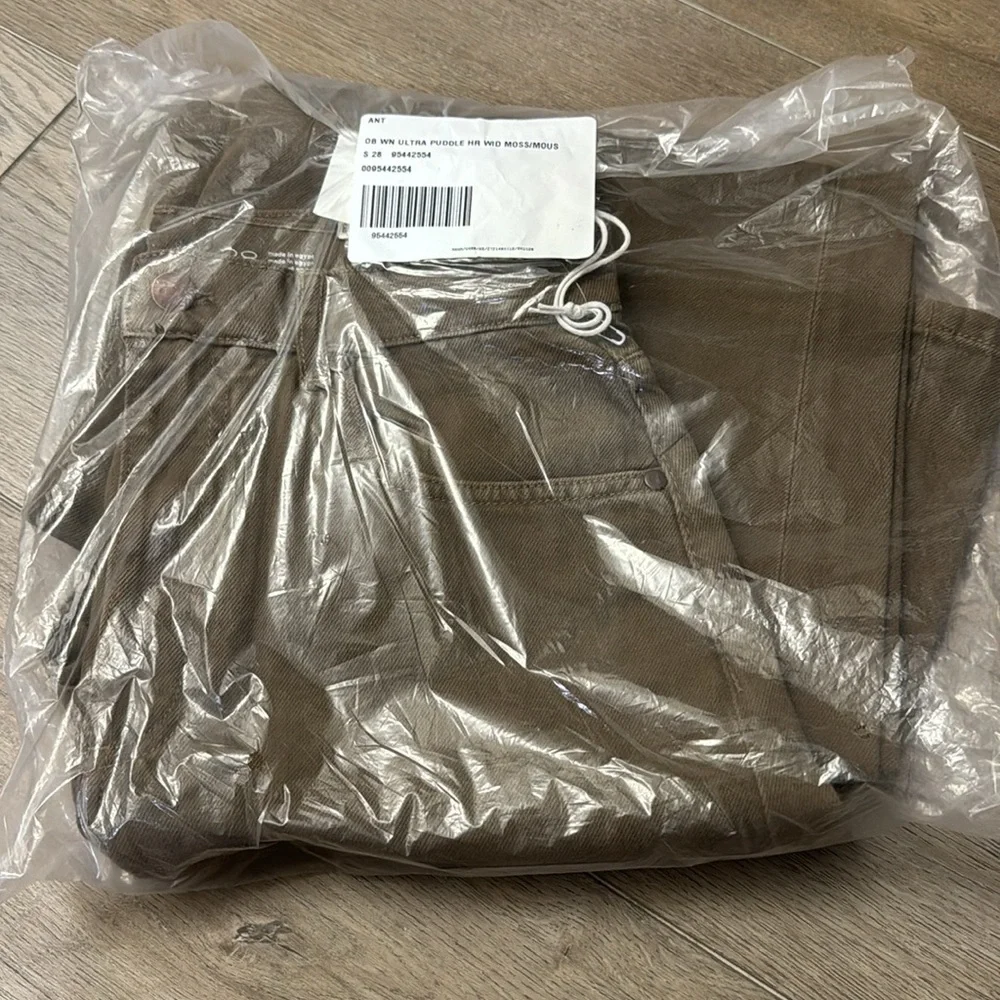 NWT! Anthropologie Pilcro Moss High-Rise Wide-Leg Puddle Jeans - Size 26 ⚽️ - Picture 5 of 9